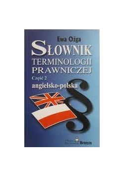 Słownik terminologii prawniczej część 2 angielsko-polska