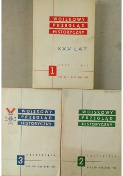 Wojskowy Przegląd Historyczny Rok XXVI 3 tomy