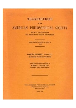 Transactions of The American Philosophical Society