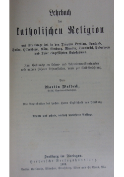 Lehrbuch der  katolischen Religion, 1908r.