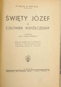Święty Józef a człowiek współczesny, 1948 r.