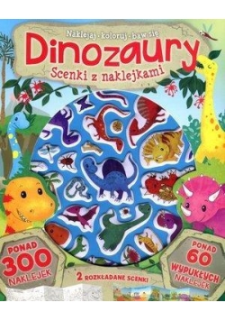 Scenki z naklejkami. Dinozaury