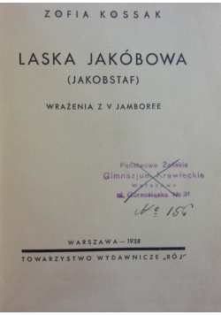 Laska Jakóbowa, 1938r.