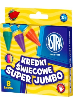 Kredki świecowe Super Jumbo 8 kolorów ASTRA