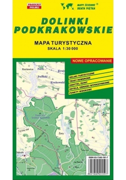 Dolinki Podkrakowskie 1:30 000 mapa turystyczna