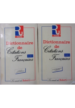 Dictionnaire de Citations francaises, tom 1 i 2