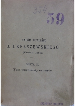 Wybór powieści J.I. Kraszewskiego, 1884 r.