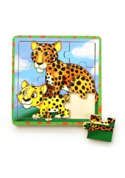 Puzzle drewniane małe Dzikie koty