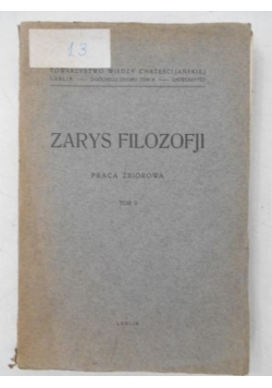 Zarys filozofji, Tom II, 1930 r.