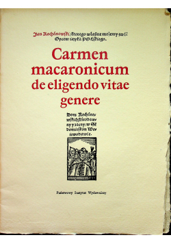 Carmen macaronicum de eligendo vitae genere