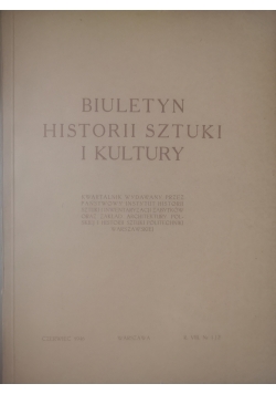 Biuletyn historii sztuki i kultury nr 1 i 2, 1946 r.