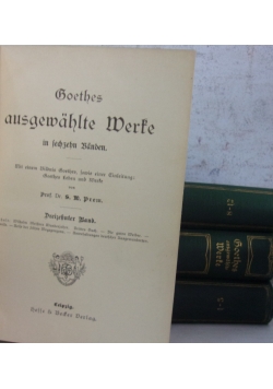 Goethes ausgewahlte Werke in sechzehn Banden. Zestaw 4 książek, ok 1920 r.