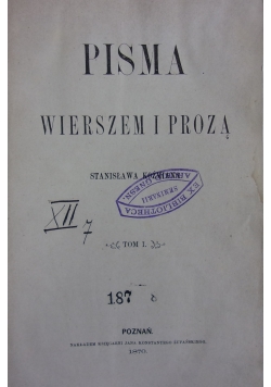 Pisma wierszem i prozą, 1870 r.