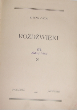 Rozdźwieki, 1903 r.