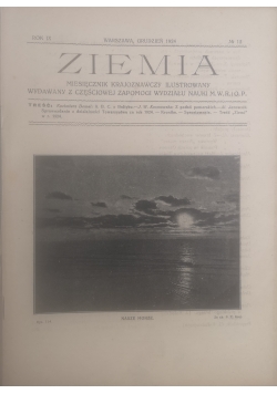 Miesięcznik Ziemia rok IX nr 12 1924 r.
