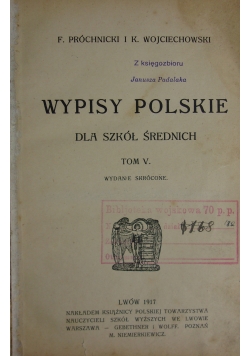 Wypisy polskie, tom V, 1917r.