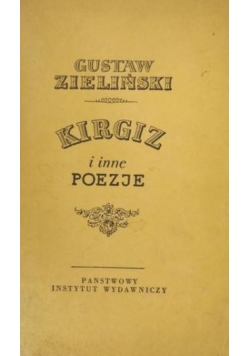 Kirgiz i inne poezje