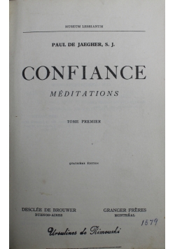 Confiance Meditations 1939 r.