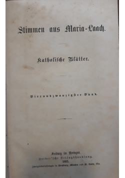 Stimmen aus Maria Laach, 1903 r.