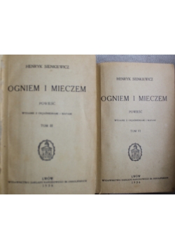 Ogniem i mieczem Tom od III do VIII 1936 r