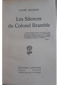 Les Silences du Colonel Bramble, 1933 r.