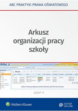 Arkusz organizacji pracy szkoły