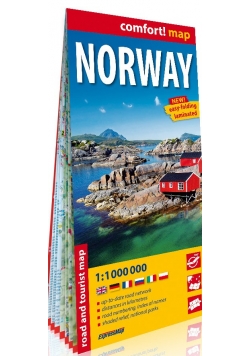 Norwegia (Norway) laminowana mapa samochodowo-turystyczna 1:1 000 000