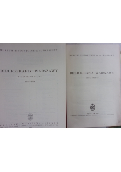 Biblioteka Warszawy zestaw 2  książek