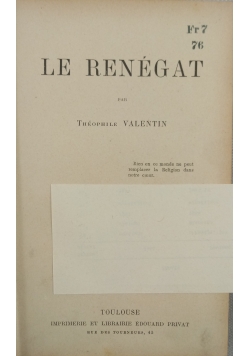 Le Renegat