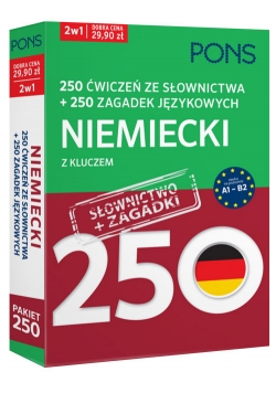 250 ćwiczeń ze słownictwa Niemiecki+ 250 zagadek