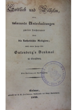 Gottlieb und Wilhelm,1840r.