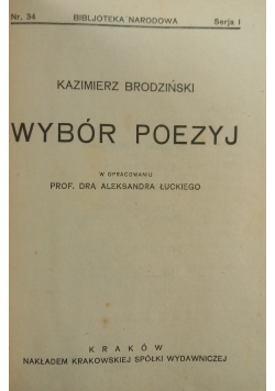 Wybór Poezyj 1921 r