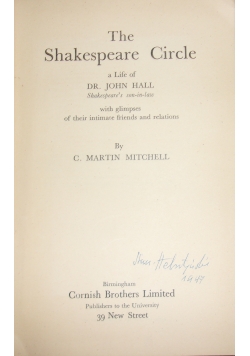 The Shakespeare Circle, 1947 r.