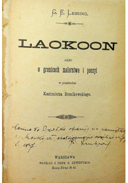 Przedstawienia schematyczne i symboliczne/ Laokoon
