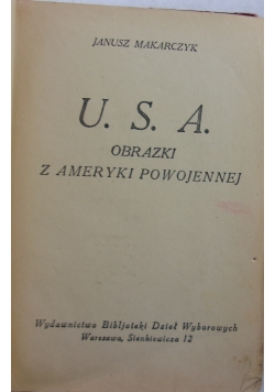 U.S.A Obrazki z Ameryki powojennej, 1925 r.