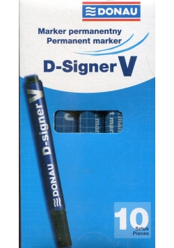 Marker permanentny D-Signer czarny 10 sztuk