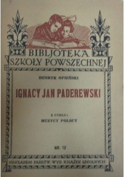 Ignacy Jan Paderewski, 1933 r.