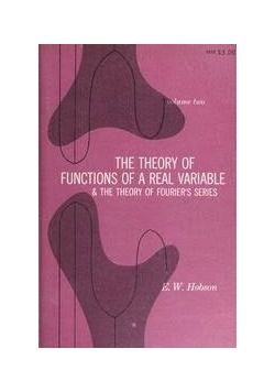 The theory of functions of a real variable