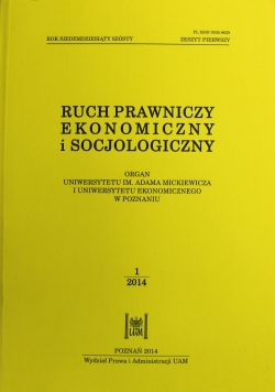 Ruch prawniczy ekonomiczny i socjologiczny rok  76  Zeszyt 1