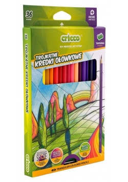 Kredki Cricco trójkątne ołówkowe 36 kolorów