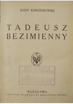 Tadeusz Bezimienny,  ok. 1925