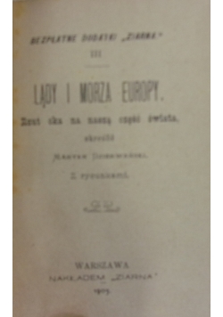 Lądy i morza Europy, 1909r.
