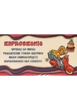 Zaproszenia Young Dziewczynka wzór nr 06 10 sztuk
