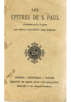 Les epitres de S. Paul