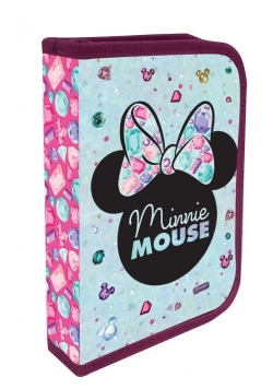 Piórnik 1 suwak 2 klapkowy z wyposażeniem Minnie