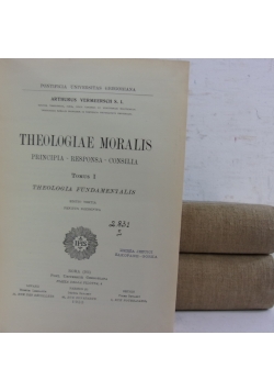 Theologiae moralis Tom od I do III, 1937 r.