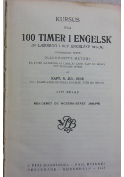 100 timer i engelsk, 1924 r