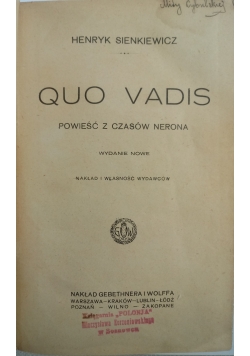 Quo Vadis, 1925r.