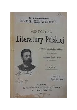 Historya literatury polskiej,  1900 r.