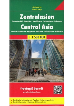 Azja Środkowa Kazachstan Pd Kirgistan Tadżykistan Turkmenistan Uzbekistan mapa 1:1 500 000